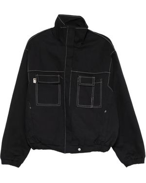 Carrera Chaqueta bómber con cuello alto - Negro