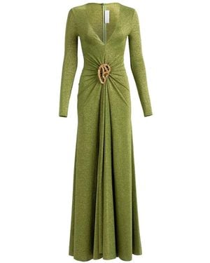 Silvia Tcherassi Melany Embellished Maxi Dress - Green