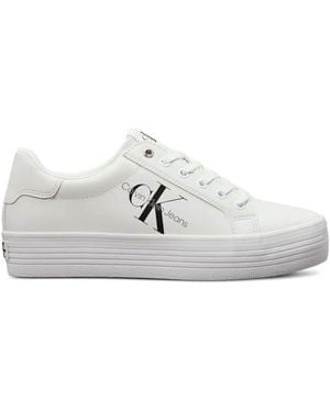 Calvin Klein Logo-Print Trainers - White