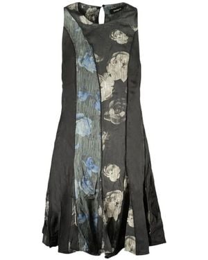 Desigual Floral-Print Paneled Mini Dress - Gray