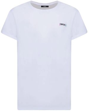 14 Bros Logo-Embroidered T-Shirt - White