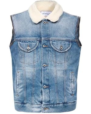 Off-White c/o Virgil Abloh Denim Vest - Blue