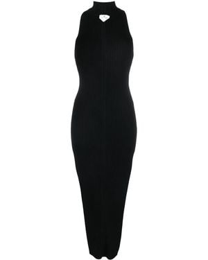 Courreges カットアウト リブドレス - ブラック