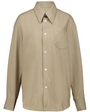 Ami Paris Sharp-Collar Shirt - Natural