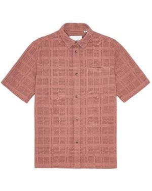 Les Deux Charlie Checked Short-Sleeve Shirt - Pink