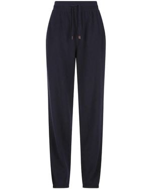 Loro Piana Pantalon De Jogging Merano À Taille Élastiquée - Blue
