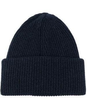 Amaranto Gerippte Beanie - Blau