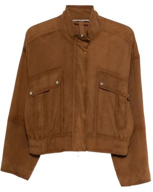 The Jackie Leathers Mietta Suede Jacket - Brown