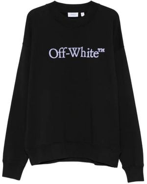 Off-White c/o Virgil Abloh Logo-Embroidered Sweatshirt - Black