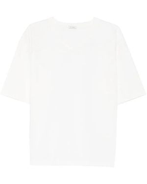 St. Agni Match Tee V-Neck Short-Sleeve T-Shirt - White