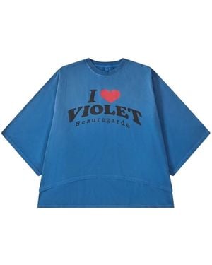 Doublet Slogan-Print Layered T-Shirt - Blue