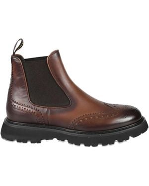 Doucal's Leather Chelsea Boots - Brown