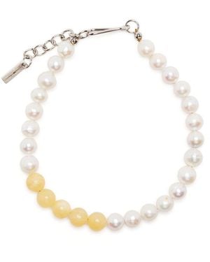 Completedworks Jade Beaded Bracelet - White