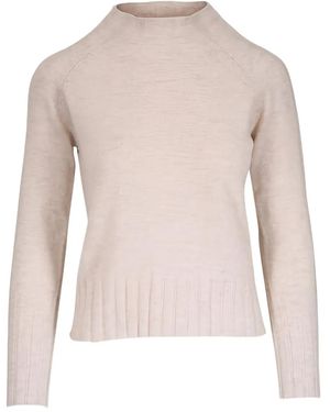 Kinross Cashmere Funnel-Neck Jumper - Pink