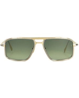 Jacques Marie Mage Earl Rectangle-Frame Sunglasses - Green