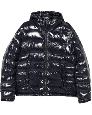 Napapijri Glossy Quilted Hooded Jacket - Blue