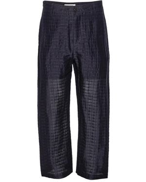Henrik Vibskov Button Grid Trousers - Blue