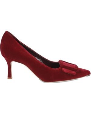 Manolo Blahnik 50Mm Buckle-Detail Heeled Pumps - Red