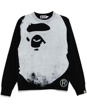 A Bathing Ape Maglione Con Stampa - Nero