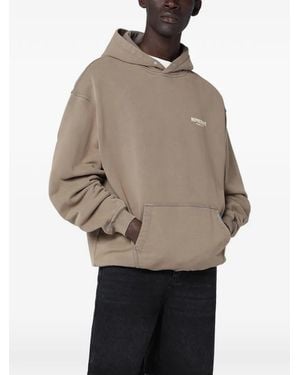 Represent Owners Club Logo-Print Hoodie - Natural