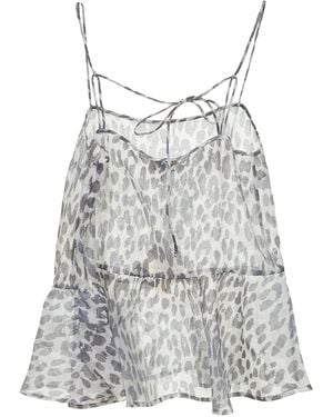 Baum und Pferdgarten Ruffled Top - Gray