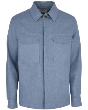 Agnona Hemdjacke mit Brusttaschen - Blau