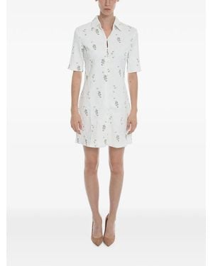 Samsøe & Samsøe Mariah Floral-Jacquard Mini Shirt Dress - White