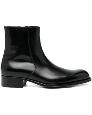 Tom Ford Edgar Leather Chelsea Boots - Black