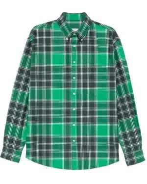 LC23 Plaid-Pattern Pocket Shirt - Green