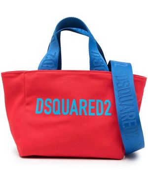 DSquared² Petit Sac Cabas À Logo Imprimé - Rouge