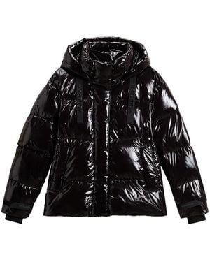 Woolrich Daunenparka mit Glanzoptik - Schwarz