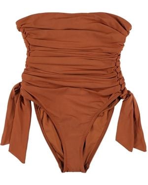 Zimmermann Daylight Knot Strapless Beachwear - Brown