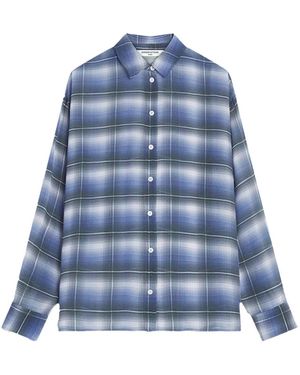 Maison Kitsuné Plaid Buttoned Shirt - Blue