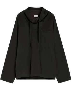 Lemaire Funnel-Neck Sweatshirt - Black