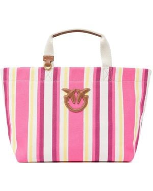 Pinko ストライプ トートバッグ - ピンク