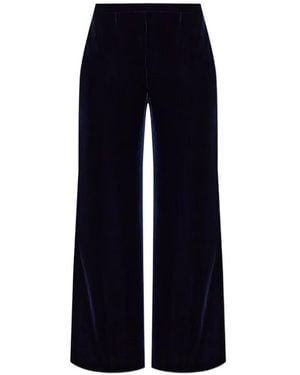 forte_forte Velvet Wide-Leg Trousers - Blue
