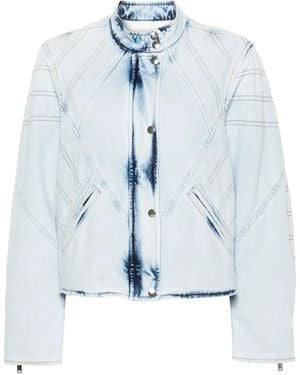 Isabel Marant Chady Padded Denim Jacket - Blue