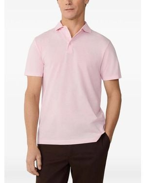 Hackett Oxford-Pique Polo Shirt - Pink