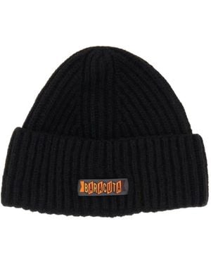 Baracuta Gerippte Mütze mit Logo - Schwarz
