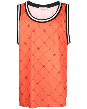 Marni Débardeur À Imprimé Graphique - Orange