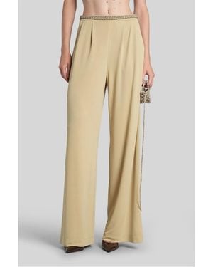 HIBOURAMA Bea Pleated Wide-Leg Trousers - Natural