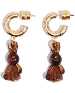 Bimba Y Lola Rabbit Hoop Earrings - White
