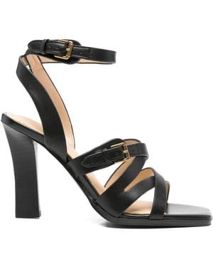 Guess Strappy Buckle Sandals - White