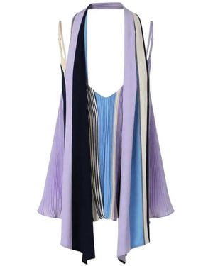 Baobab Danielle Pleated Scarf-Detail Top - Blue