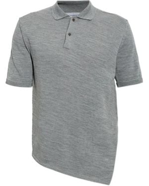 Comme des Garçons Polo Asimétrico De Lana - Gris
