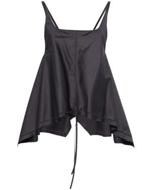 Low Classic A-Line Tie-Back Blouse - Black