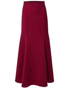 Carolina Herrera High-Waisted Flared Midi Skirt - Purple