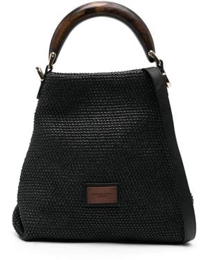 Roberto Festa Logo-Patch Tote Bag - Black