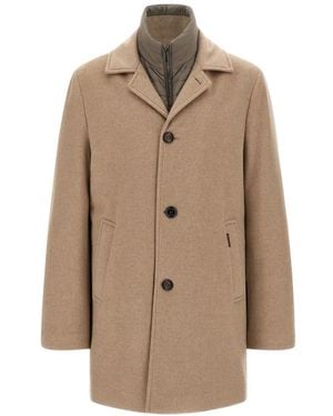 Moorer Monferrato Single-Breasted Coat - Natural