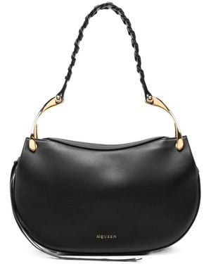 McQueen Borsa A Spalla Wishbone - Nero